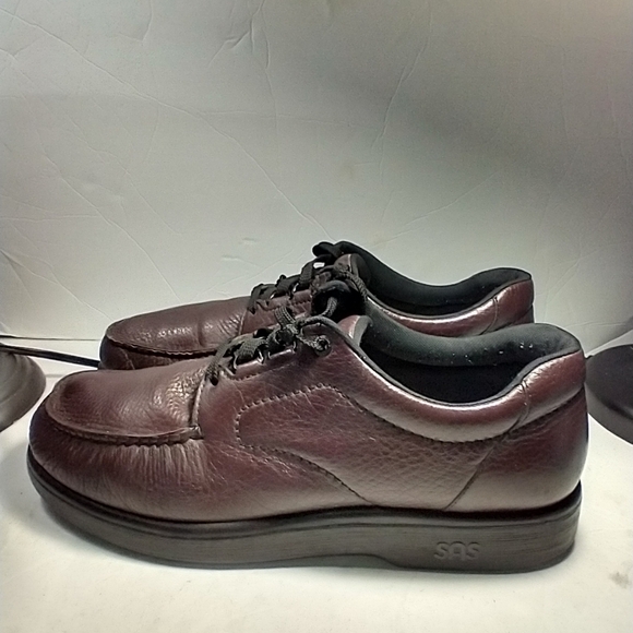 SAS Bout Time Cordovan Burgundy Lace Up Walking Shoes Men's sz 13S. - Picture 3 of 12